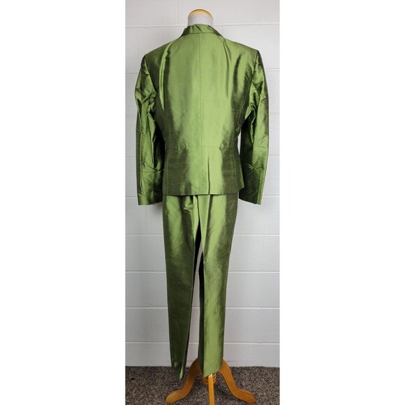 Talbots Womens Green Silk Pant Suit 14/16 - Picture 6 of 14